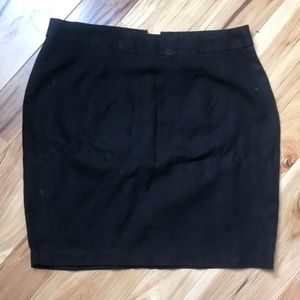 Black boohoo suede miniskirt